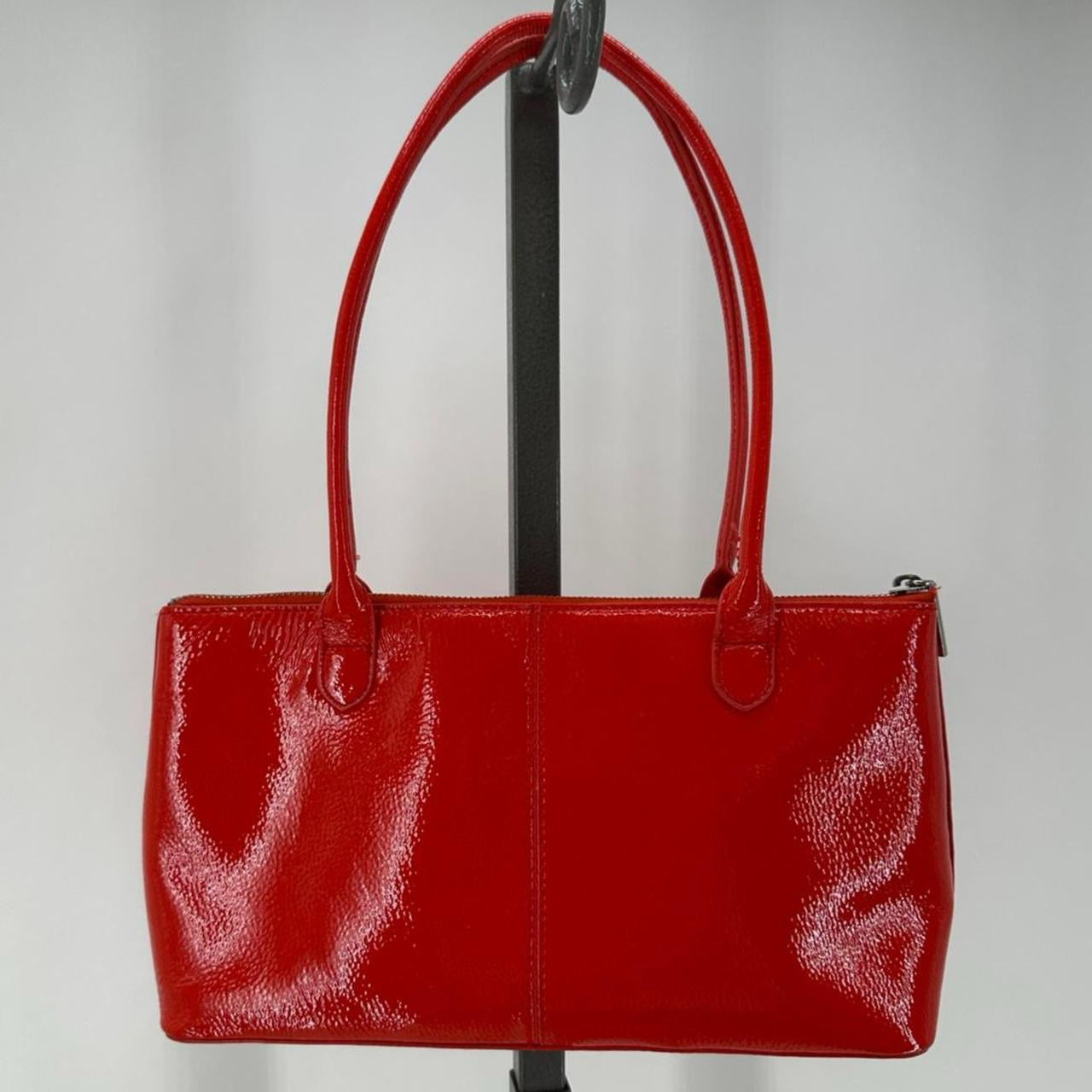 Orange HOBO Leather PATENT Shopper