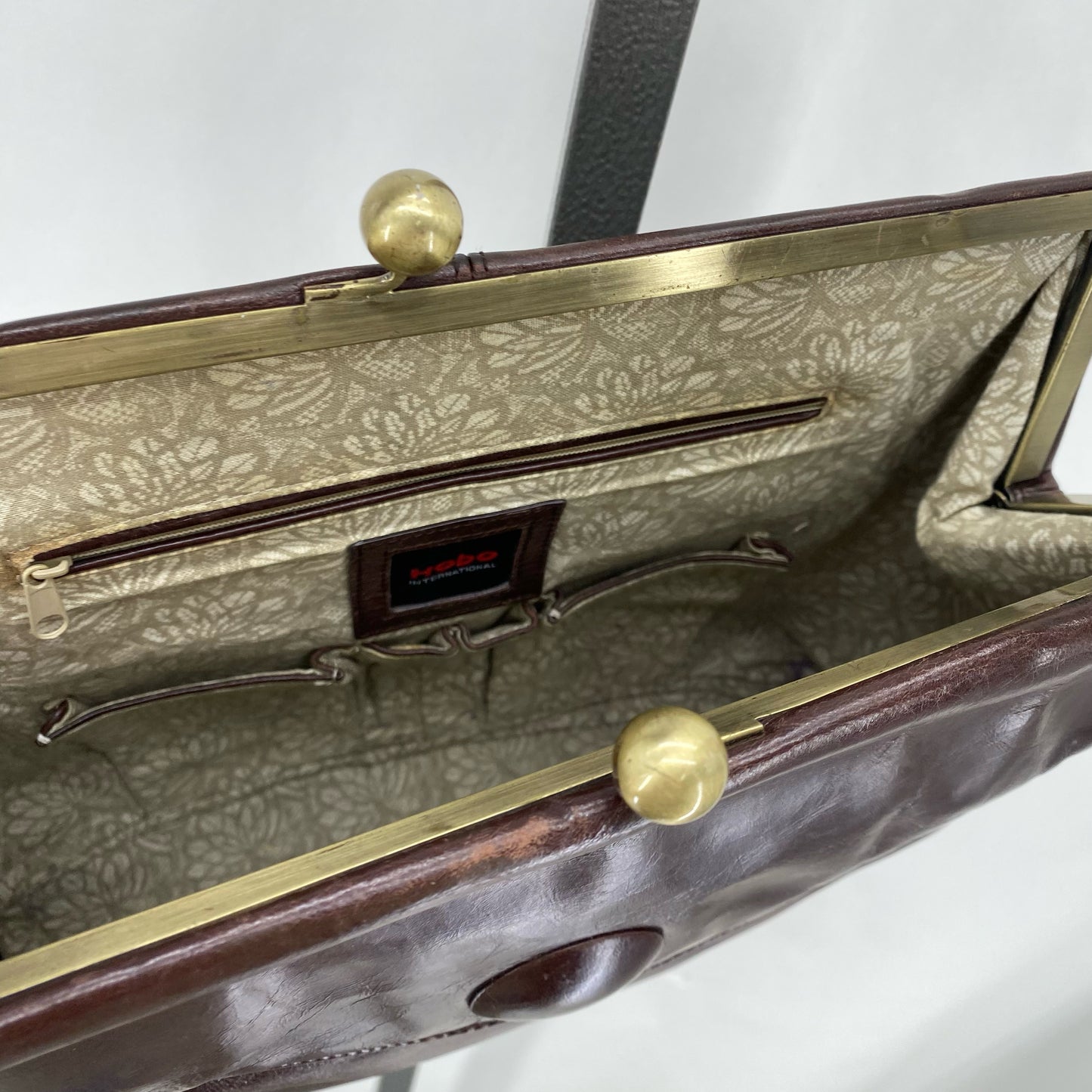 CHOCOLATE HOBO Leather Satchel