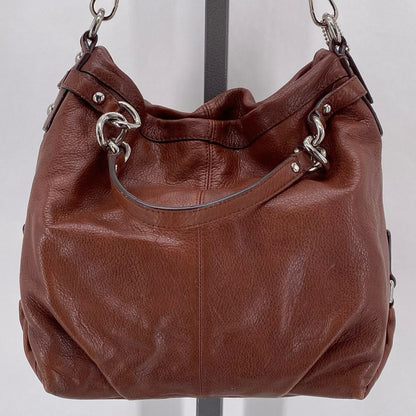 BROWN COACH Leather Shoulder Bag