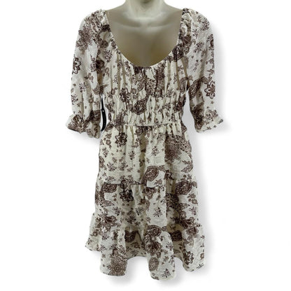 Size M MARY & MO fleur de lis Dress