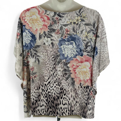 Size L/XL CHICO'S FLOWERS PONCHO