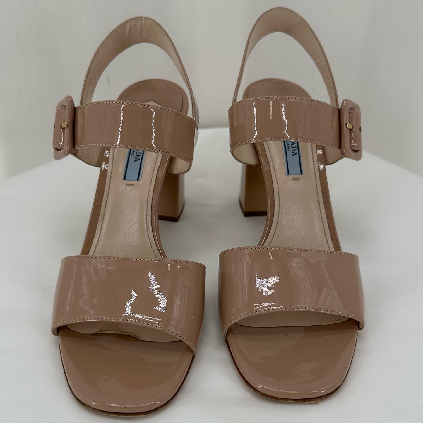 Beige W Shoe Size 38 PRADA Heels