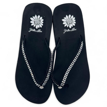 Black W Shoe Size 6 YELLOW BOX Sandals