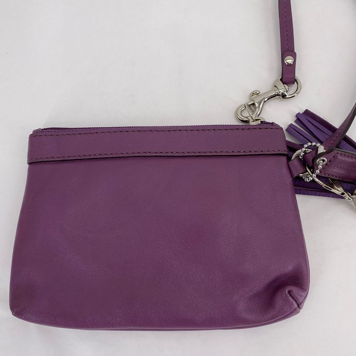 Purple COACH Wristlet