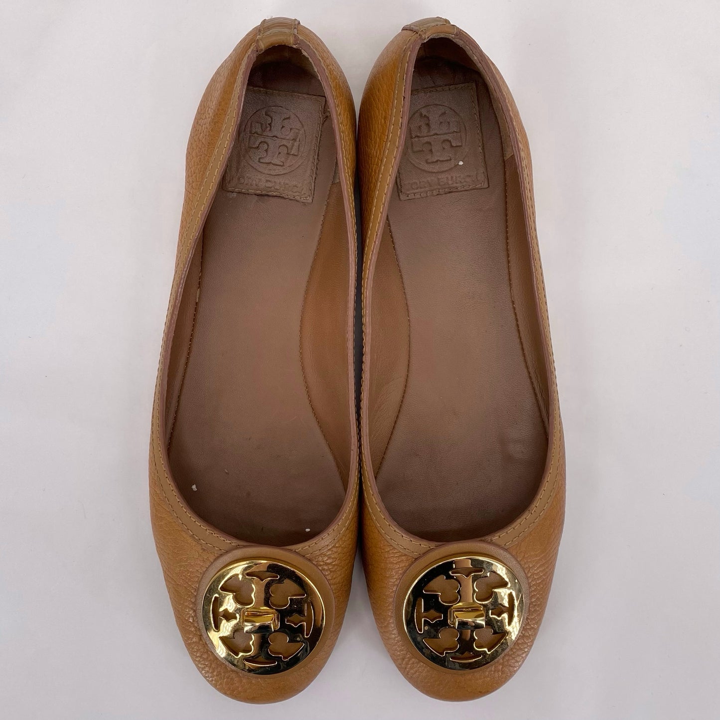 Tan W Shoe Size 9 TORY BURCH Flats