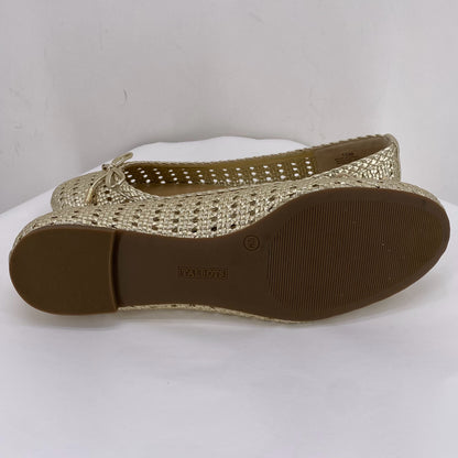 GOLD W Shoe Size 10 TALBOTS Flats