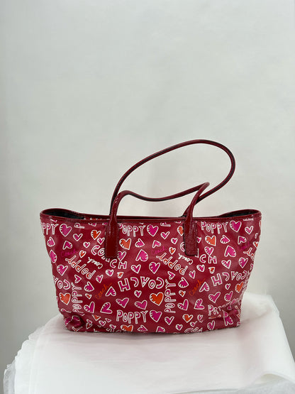 Red COACH Tote