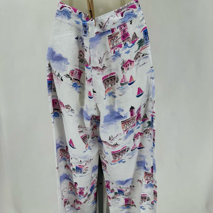 Size 4 REBECCA VALLANCE Linen SCENIC Pants