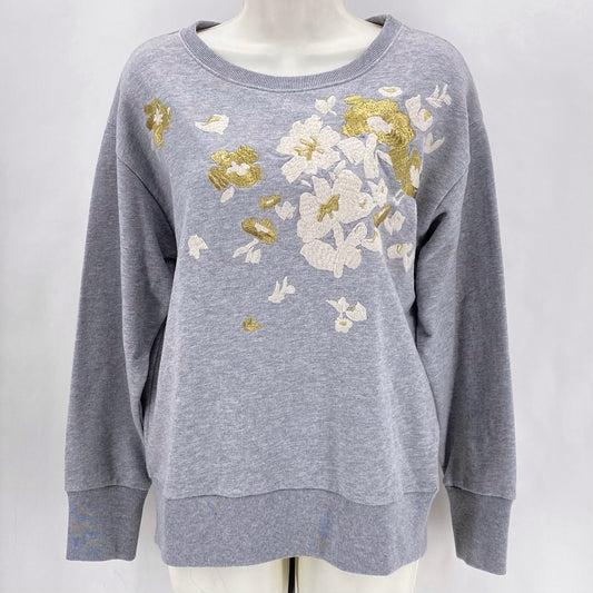 Size M J CREW Floral Sweatshirt