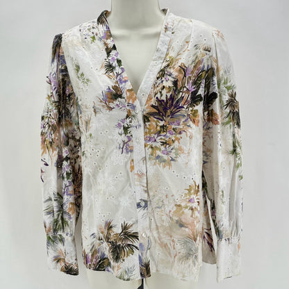 Size M KOBI HALPERIN Floral EYELET Shirt