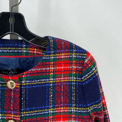 Size 10P TALBOTS Plaid Jacket