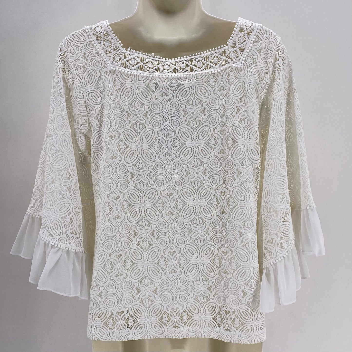 Size S WHITE HOUSE BLACK Lace Shirt
