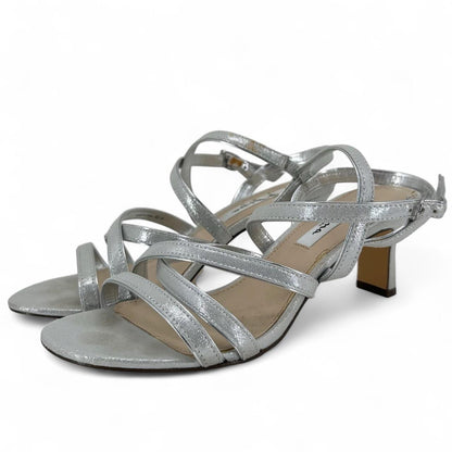Silver W Shoe Size 8.5 NINA Heels