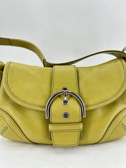 Green COACH Leather Shoulder Bag