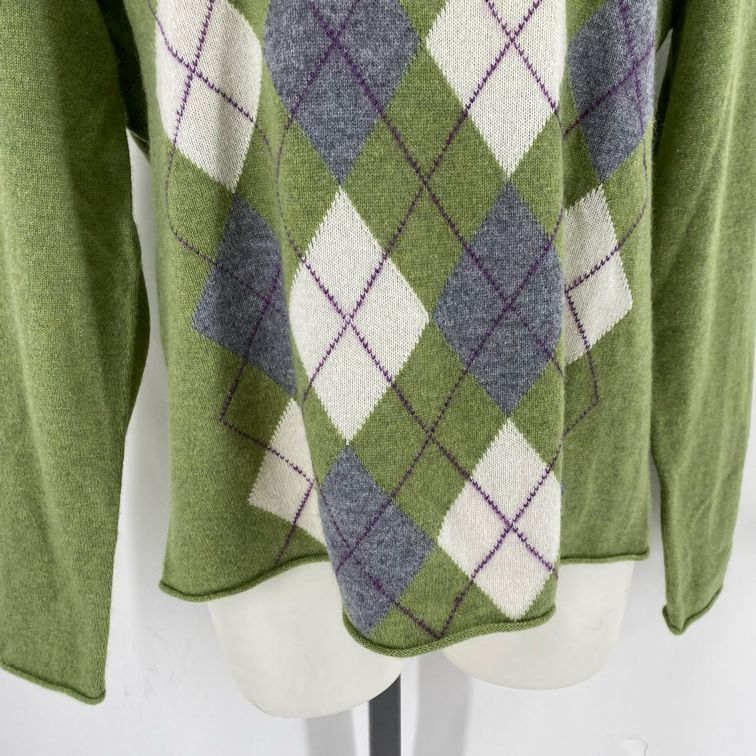 Size XL TWEEDS Cashmere Argyle Sweater