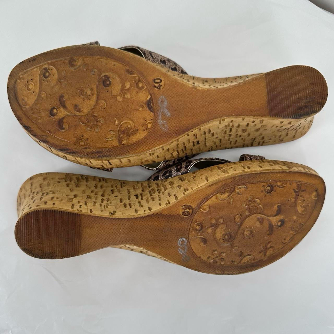 ITALIAN SHOE MAKERS GOLD W Shoe Size 40 Clog