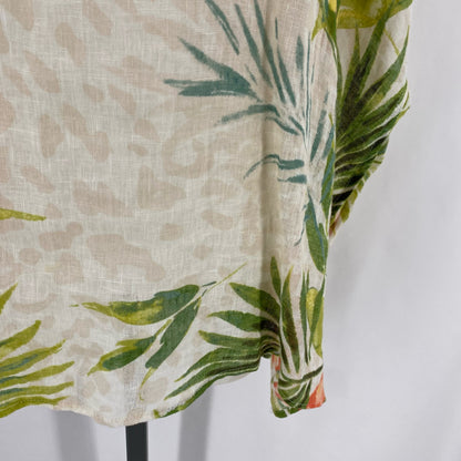 Size S/M CHICO'S Linen LEAF PONCHO
