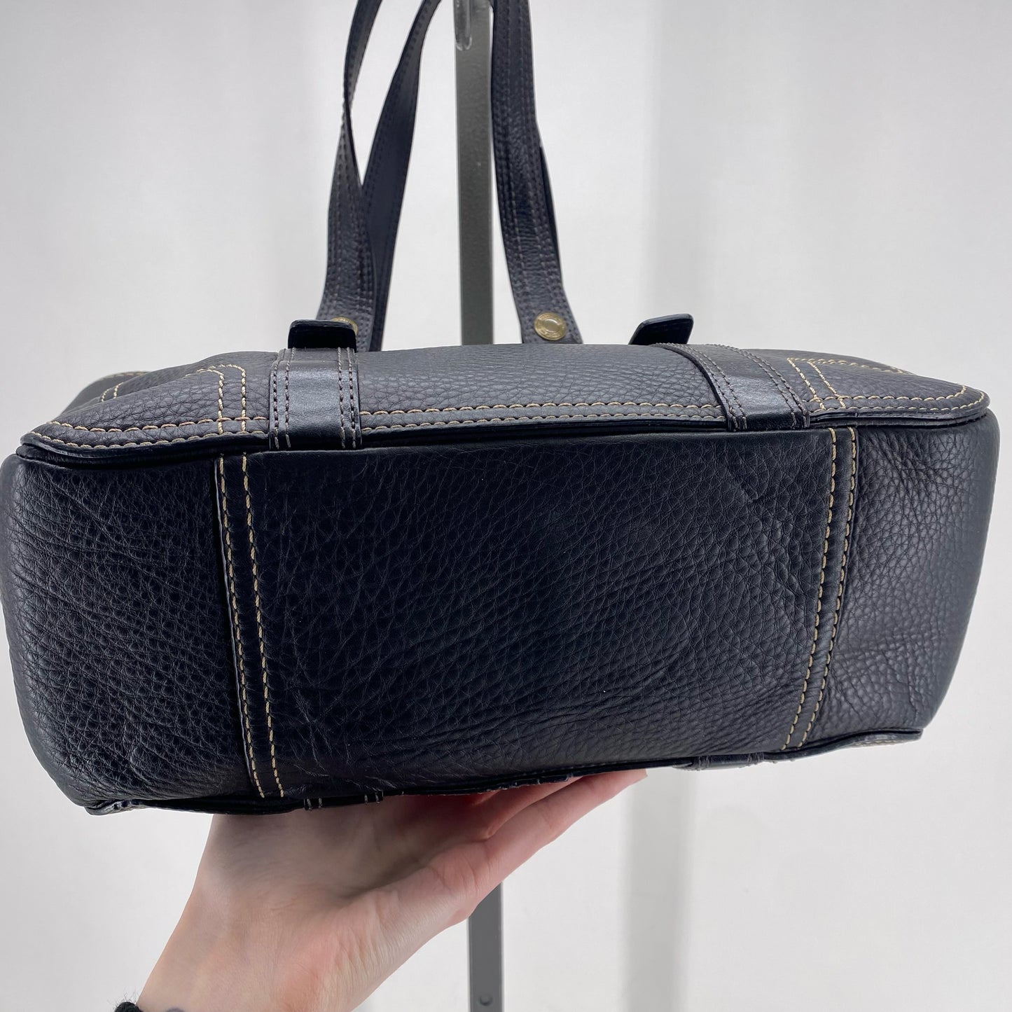 Black COACH Leather Tote