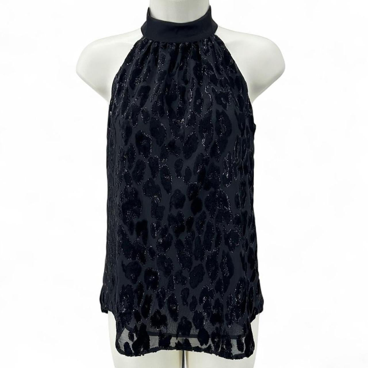 Size 00 WHITE HOUSE BLACK LEOPARD Shirt