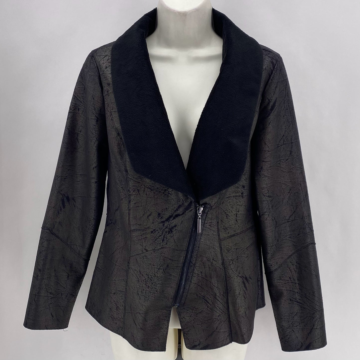 Size S WHITE HOUSE BLACK Faux Leather Jacket
