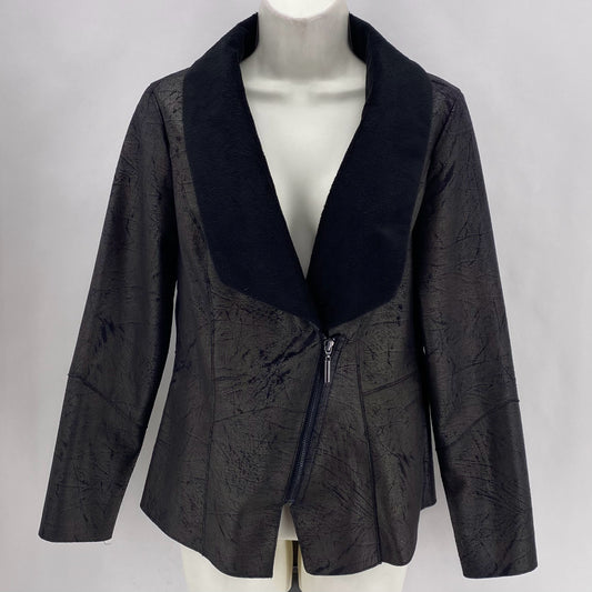 Size S WHITE HOUSE BLACK Faux Leather Jacket