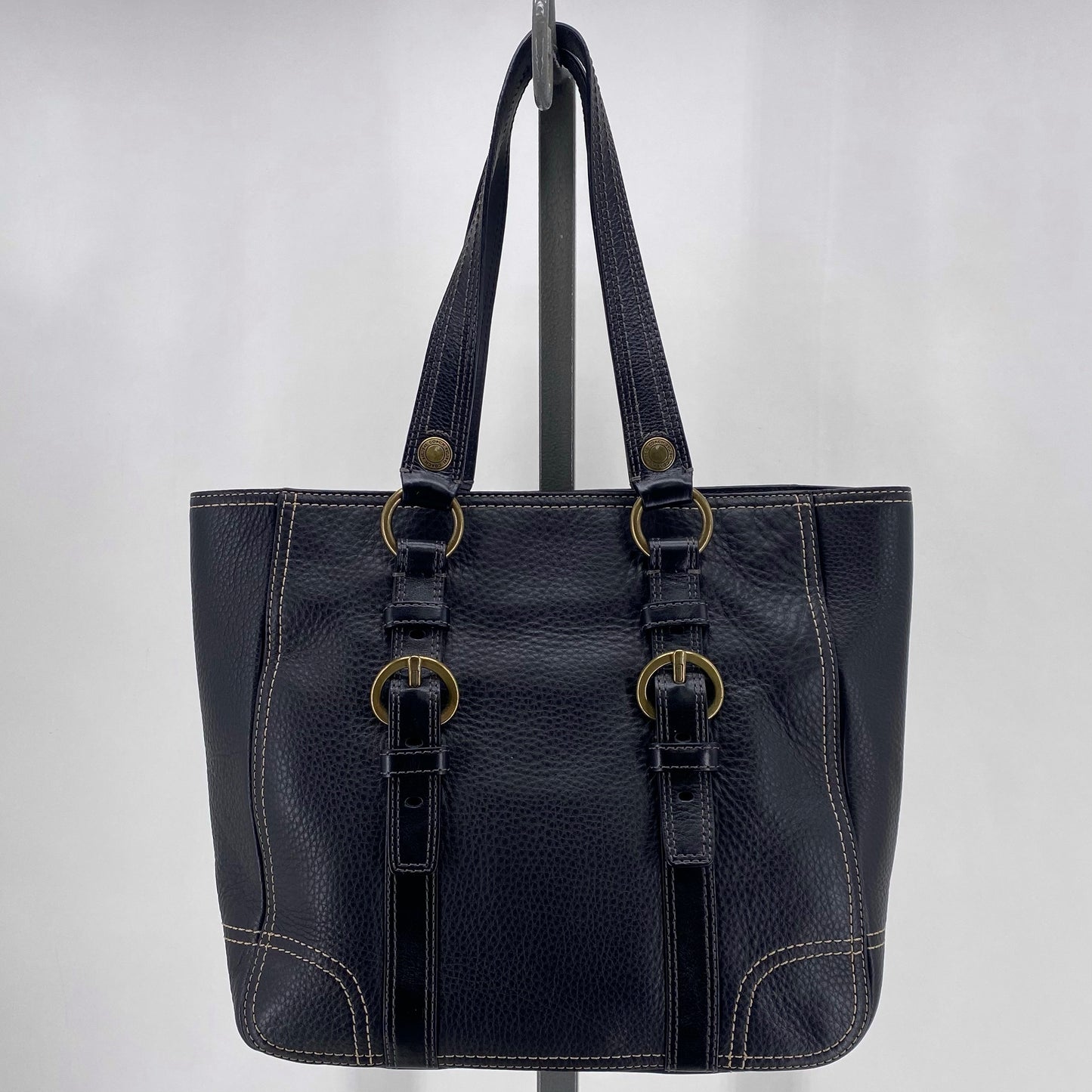 Black COACH Leather Tote