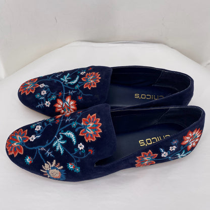 Navy W Shoe Size 8.5 CHICO'S Flats