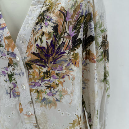 Size M KOBI HALPERIN Floral EYELET Shirt