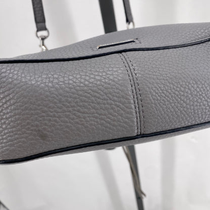 Gray Rebecca Minkoff Pebbeled Leather Cross-body