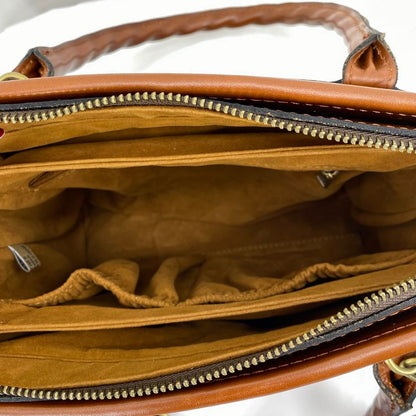 REDDISH BROWN PATRICIA NASH Leather Cross-body