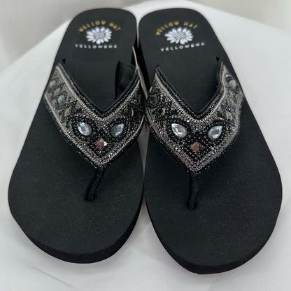Black W Shoe Size 7 YELLOW BOX Sandals