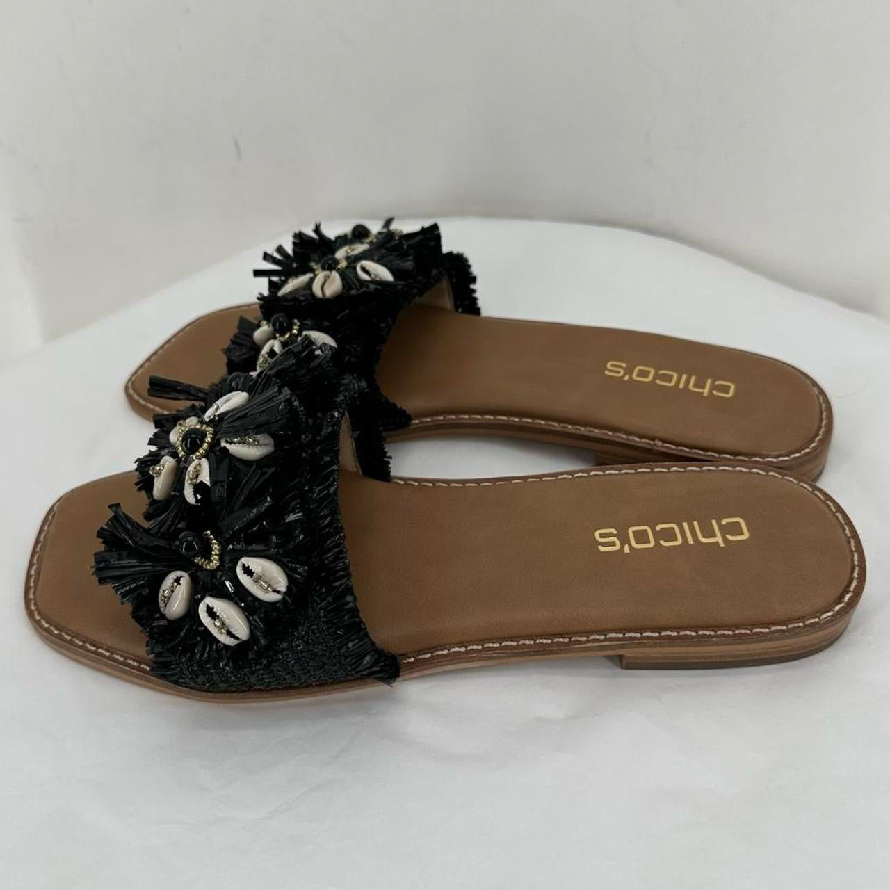 Black W Shoe Size 9 CHICO'S Sandals
