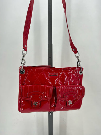 Red COACH Leather PATENT Cross-body