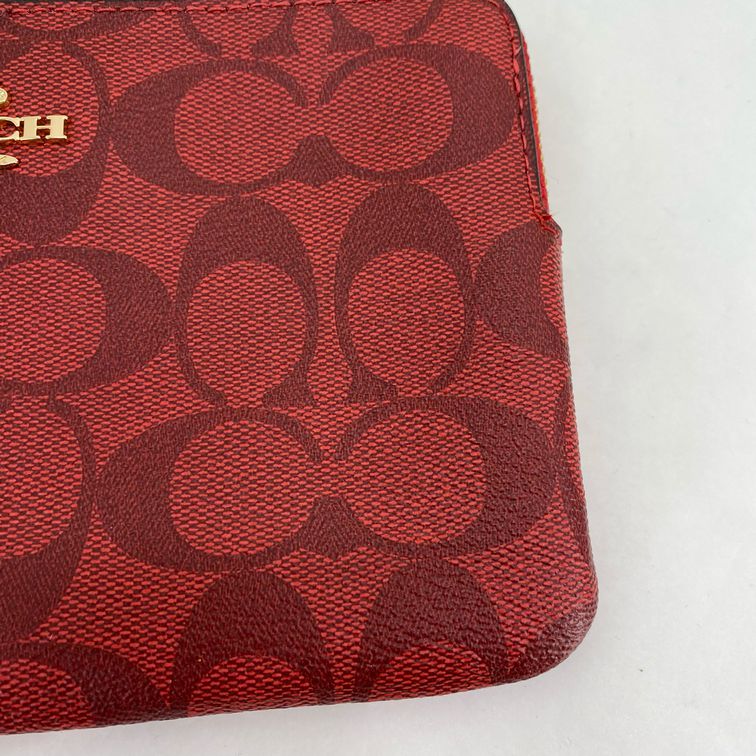 Red COACH Wristlet