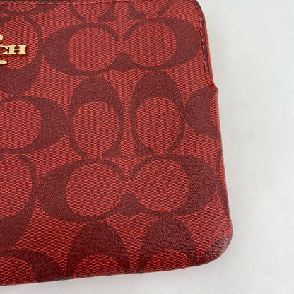 Red COACH Wristlet