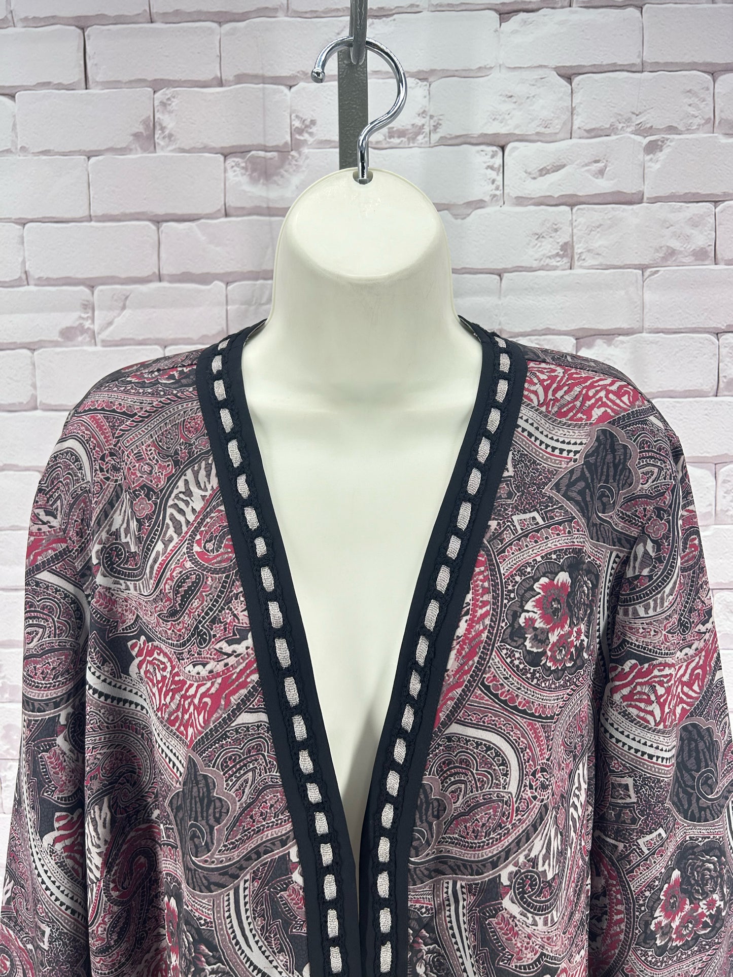 Size 1X MING WANG Paisley KIMONO