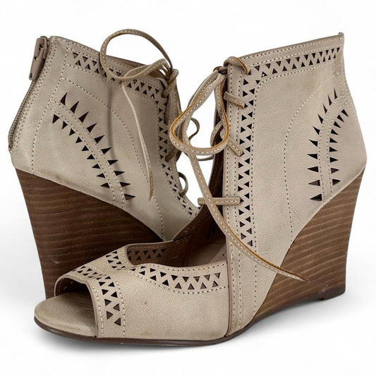 KHAKI W Shoe Size 8.5 RESTRICTED Wedge