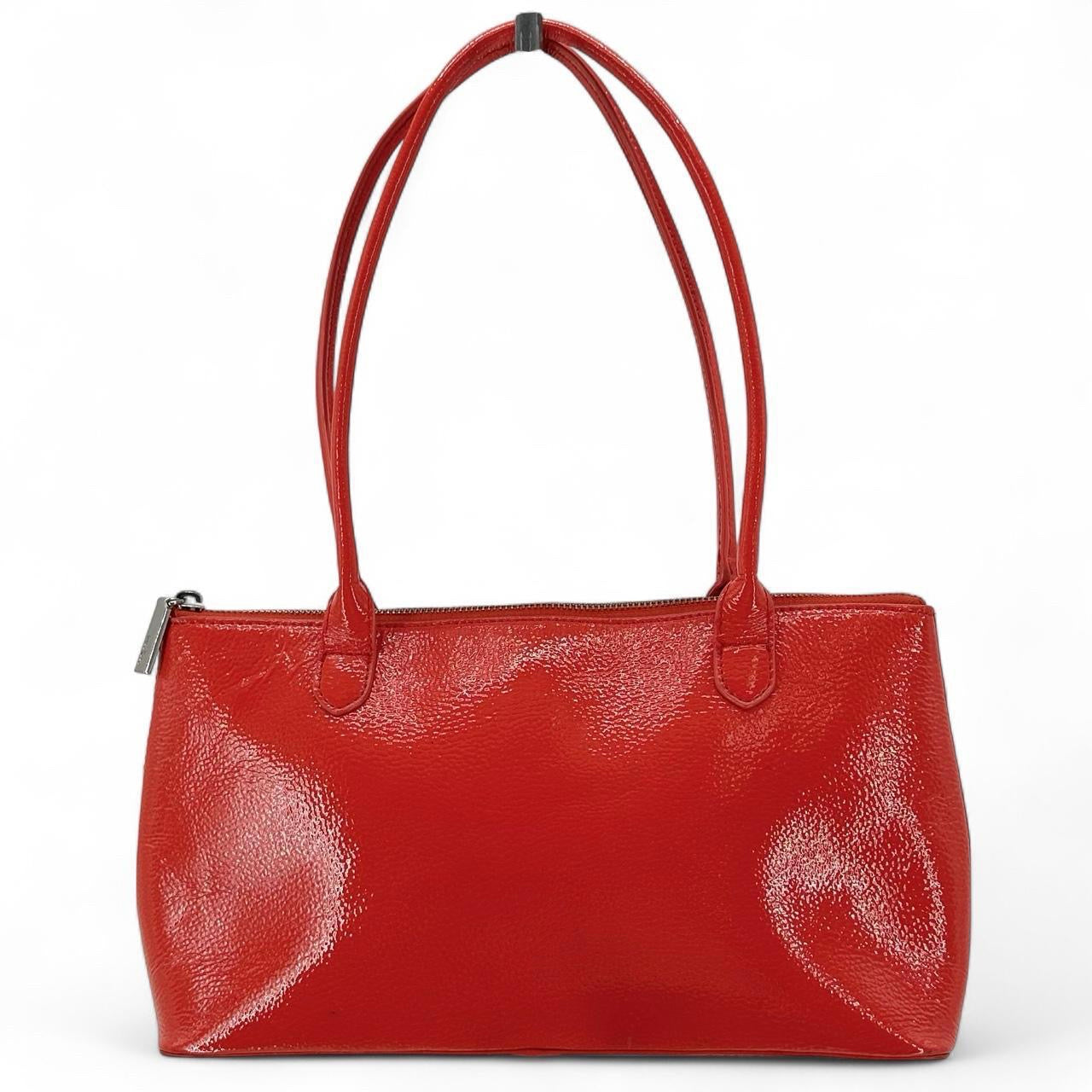 Orange HOBO Leather PATENT Shopper