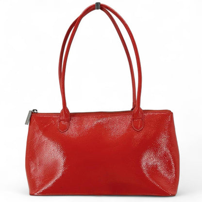 Orange HOBO Leather PATENT Shopper