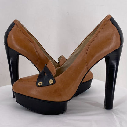 BLACK/BROWN W Shoe Size 7.5 MICHAEL KORS Loafer