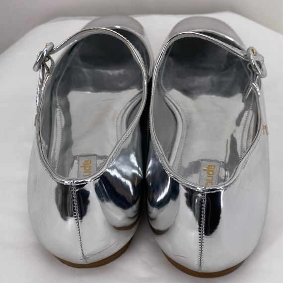 Silver W Shoe Size 10 Flats