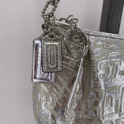 Silver COACH Shoulder Bag