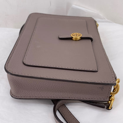 Beige TORY BURCH Leather Pebbeled Leather Cross-body