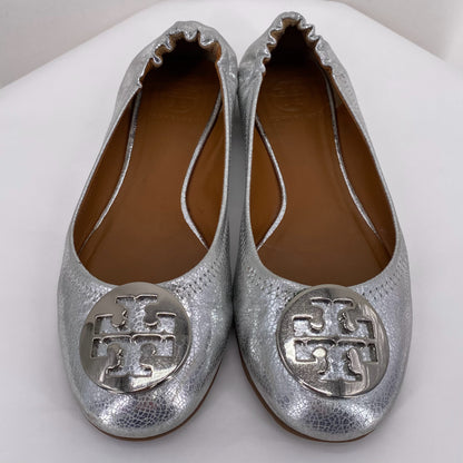 Silver W Shoe Size 8 TORY BURCH Flats