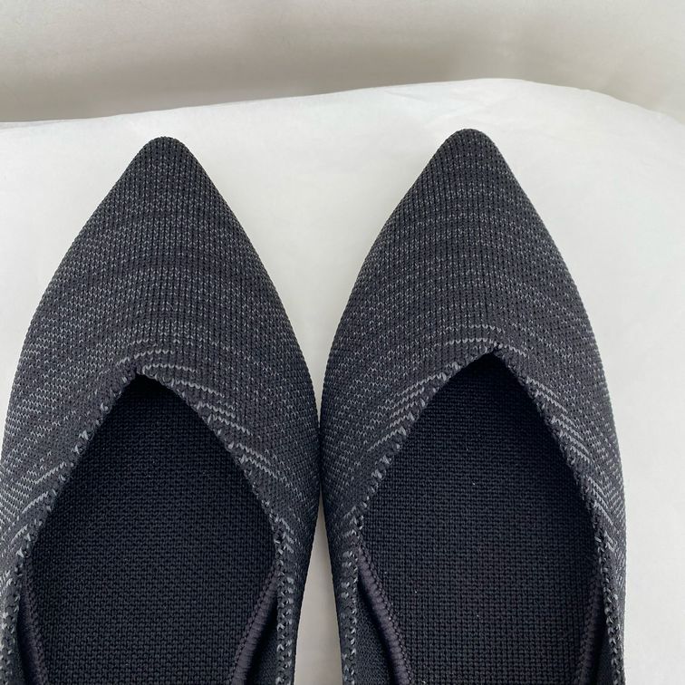 BLACK/GRAY W Shoe Size 10 ROTHY'S Flats