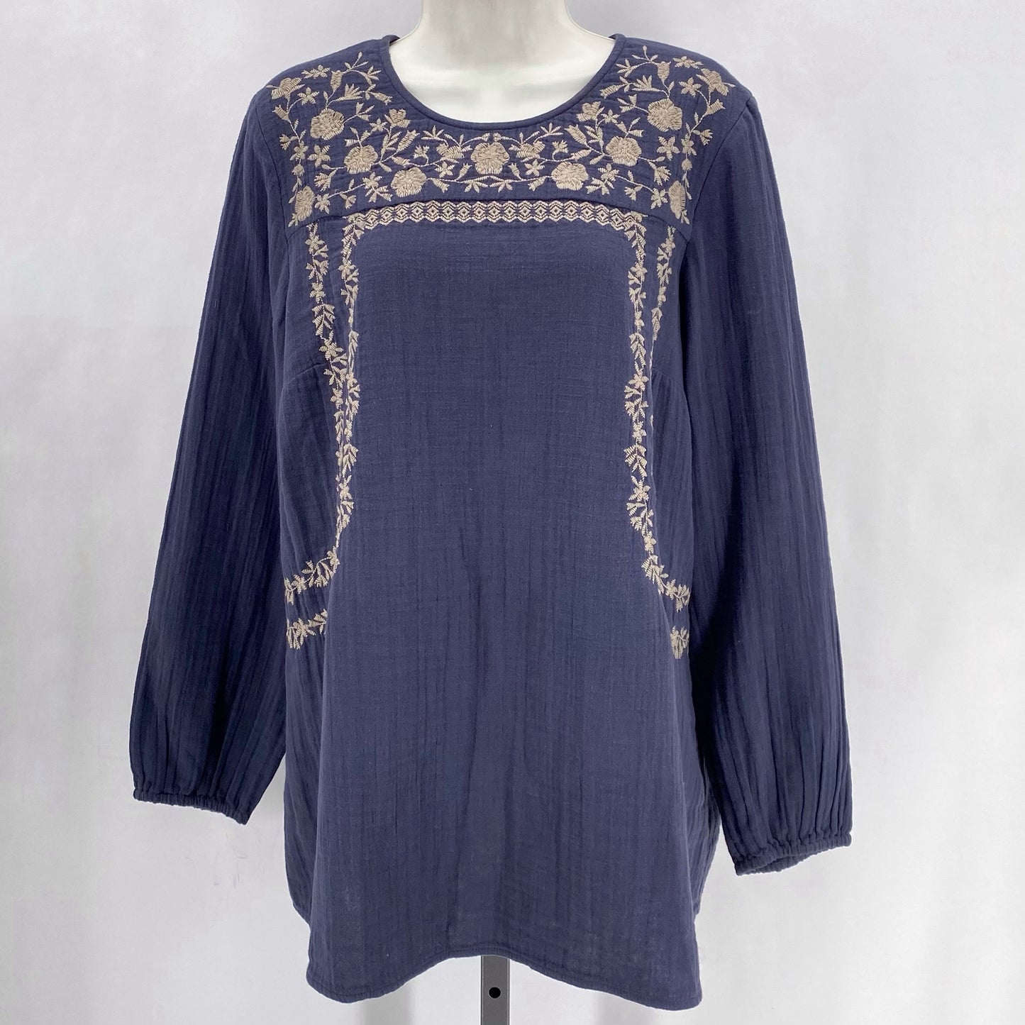 Size M J JILL GAUZE Tunic