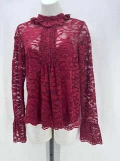 J. Crew Size 6 Red Lace 2pc Shirt