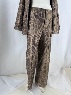 The Noli Shop Metallic Leopard Pants Size 6