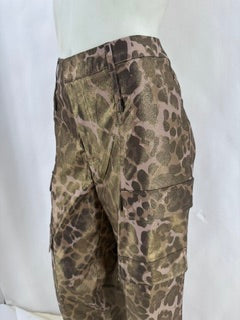 The Noli Shop Metallic Leopard Pants Size 6