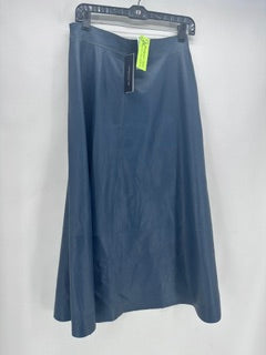 Lafayette 148 Oceana Blue Lambskin Leather Skirt Size 6